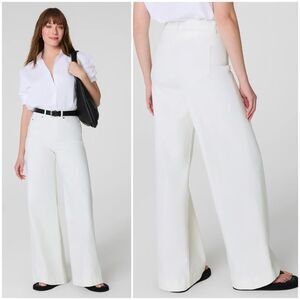 NEW SPANXshape EveryWear Wide Leg Jeans in Chalk Shaping Office Career Size 3X